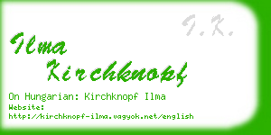 ilma kirchknopf business card